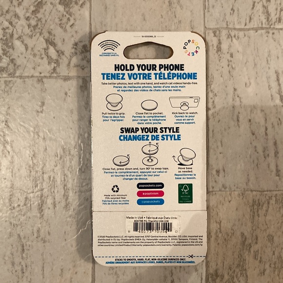 PopSockets PopGrip Cell Phone Grip Stand Floral Thankful - Picture 5 of 7